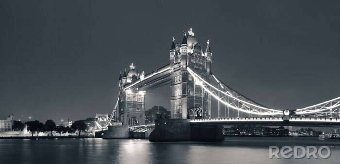 Tableau  Tower Bridge en noir et blanc