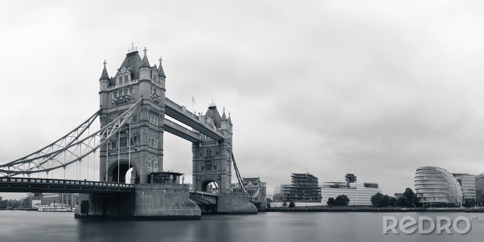 Tableau  Tower Bridge en noir et blanc