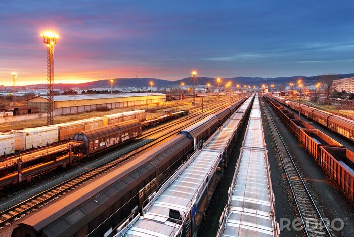 Tableau  Train freight - Cargo railroad industry