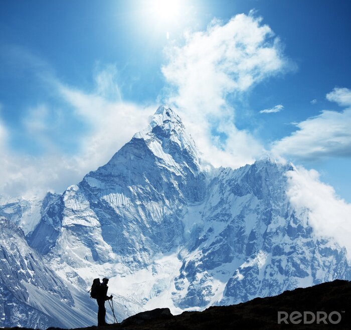 Tableau  Trekking sportif en montagne