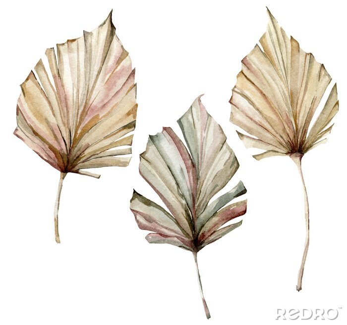 Tableau  Trois feuilles brunes