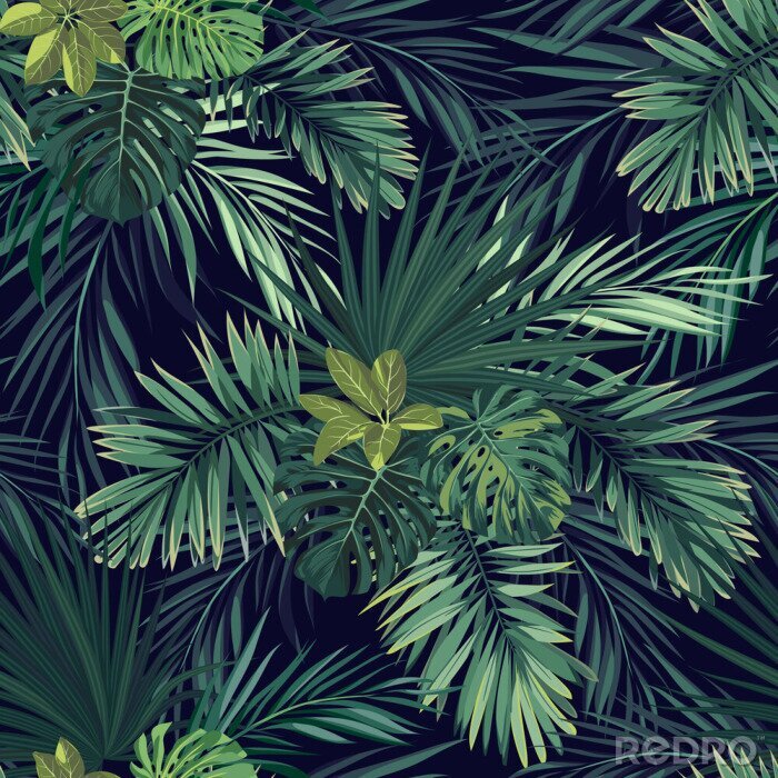 Tableau  Tropicals sous forme de feuilles