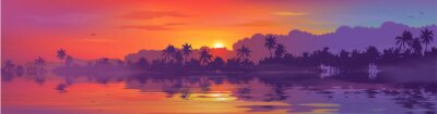 Tropiques et coucher de soleil