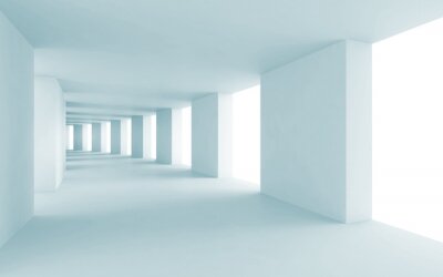 Tunnel blanc et minimaliste