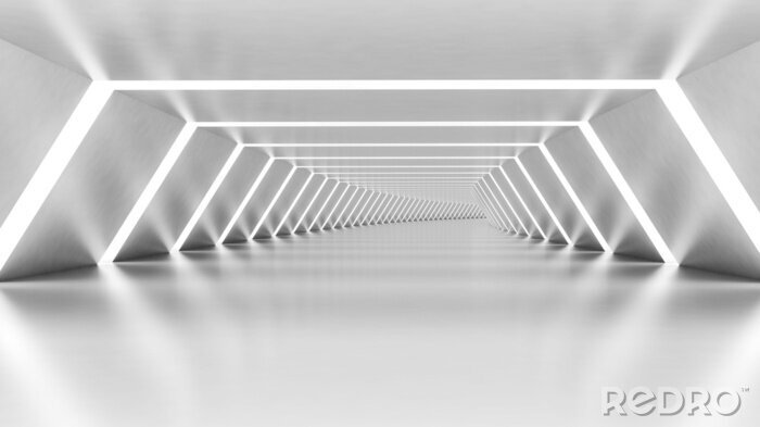 Tableau  Tunnel clair et futuriste