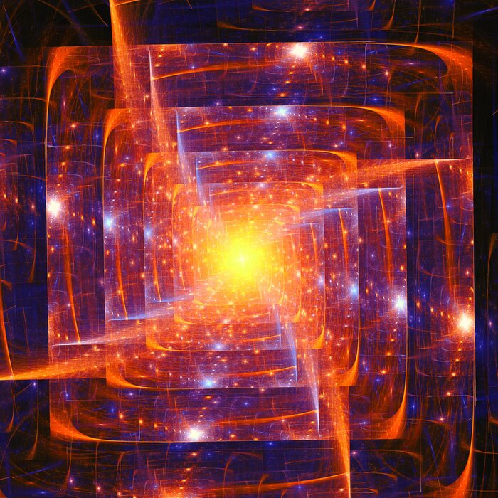 Tableau  Tunnel cosmique avec des étoiles