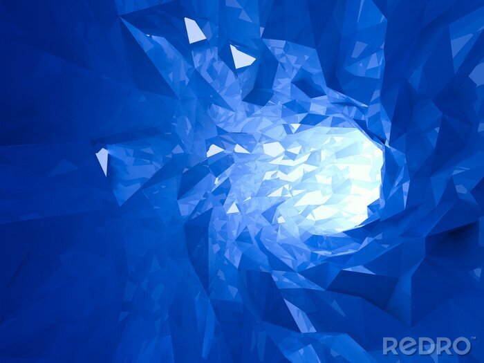Tableau  Tunnel de verre bleu