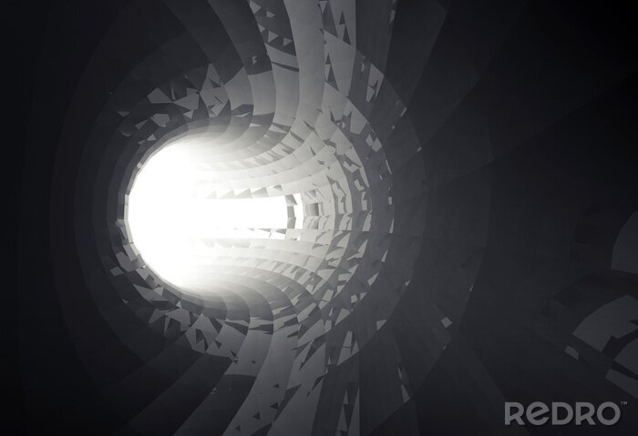 Tableau  Tunnel de verre noir