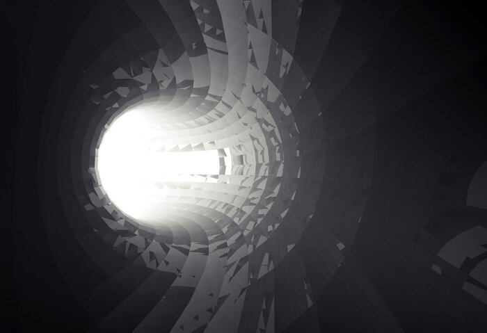 Tableau  Tunnel de verre noir