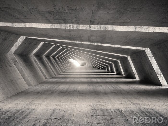 Tableau  Tunnel en béton abstrait