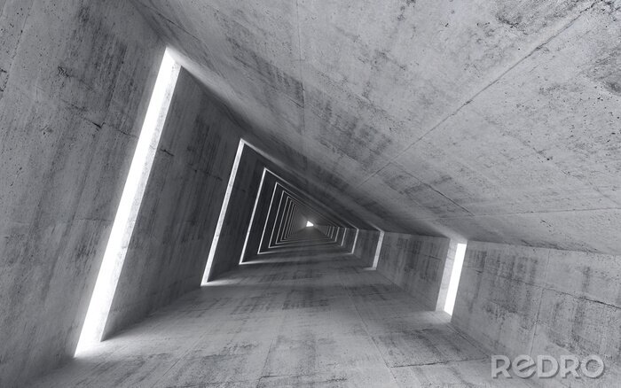 Tableau  Tunnel en béton avec effet 3D
