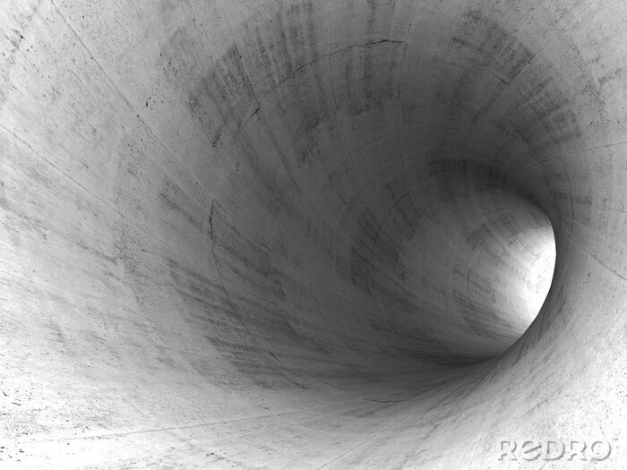 Tableau  Tunnel en béton lisse