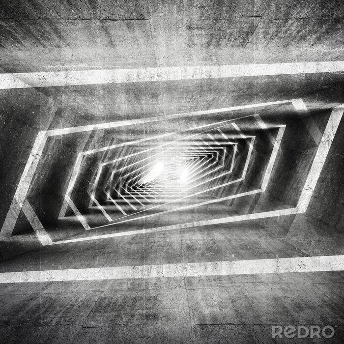 Tableau  Tunnel en béton rétro