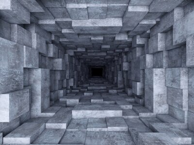 Tunnel géométrique sombre