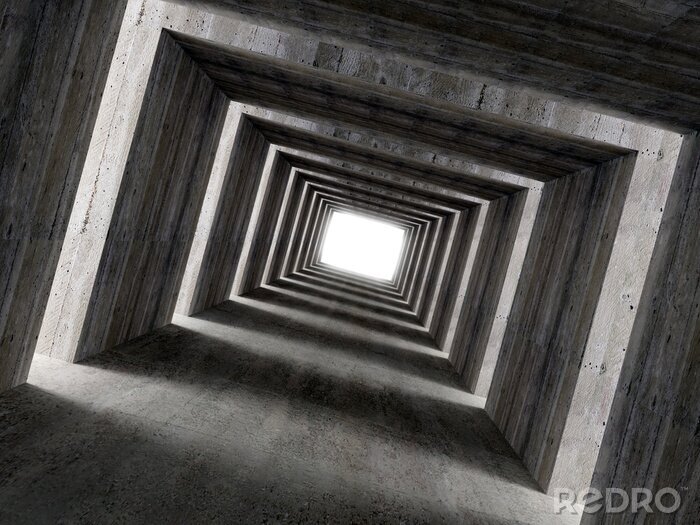Tableau  Tunnel moderne de béton