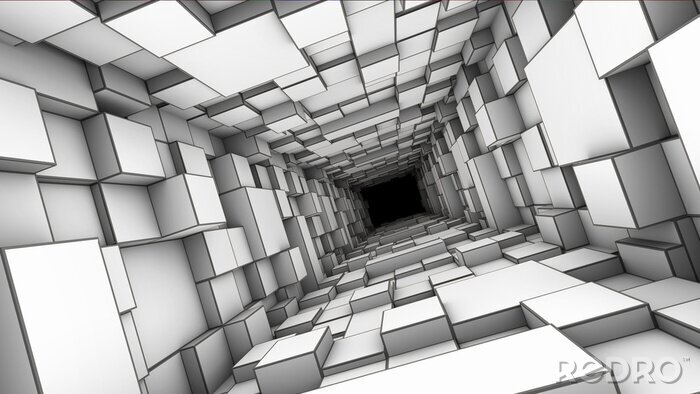 Tableau  Tunnel noir et blanc