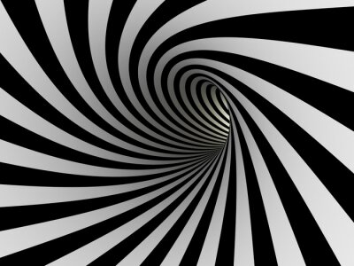 Tableau  Tunnel noir et blanc d'une autre dimension