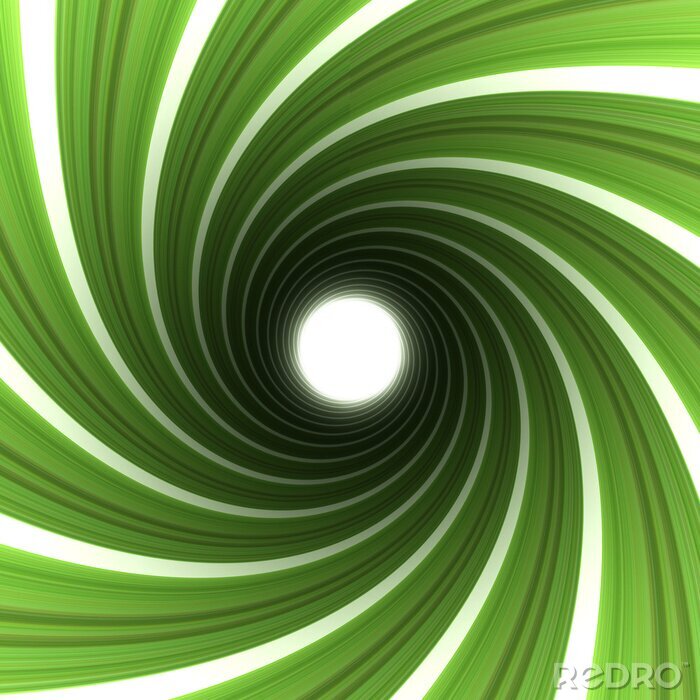 Tableau  Tunnel vert spirale