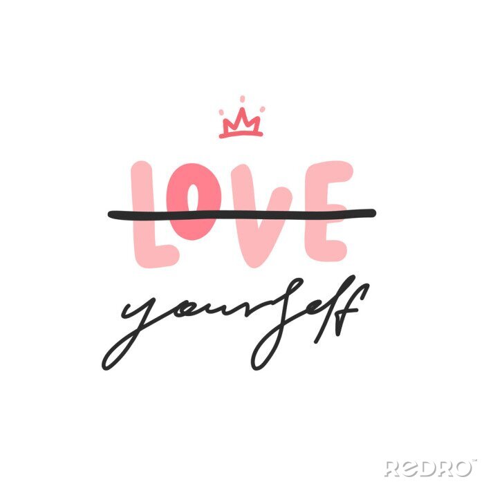 Tableau  Typographie vectorielle avec illustration de la couronne