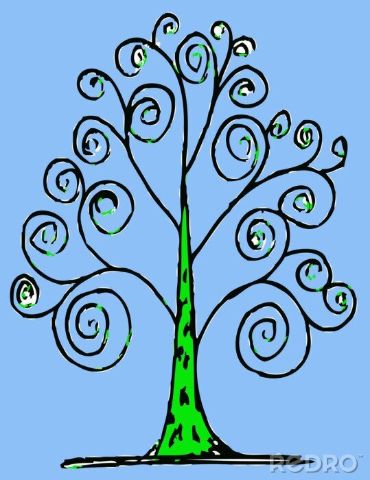 Tableau  Un arbre sur le croquis d'un enfant