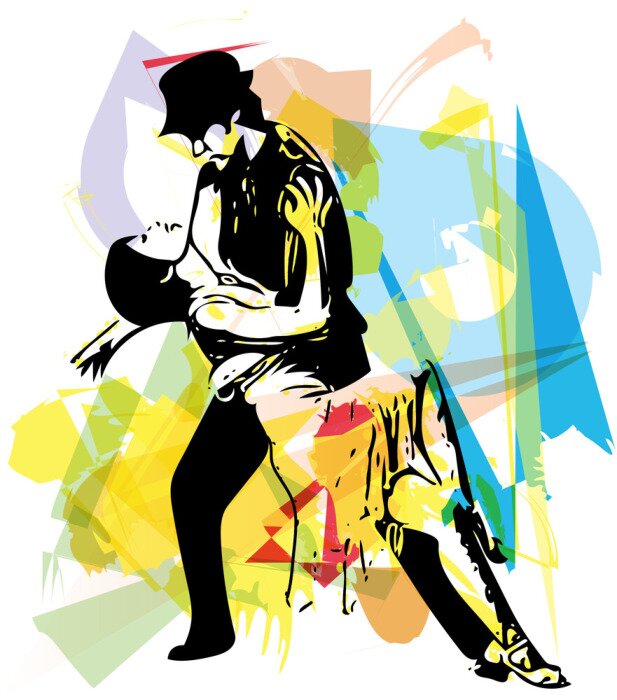 Tableau  Un couple danse le tango