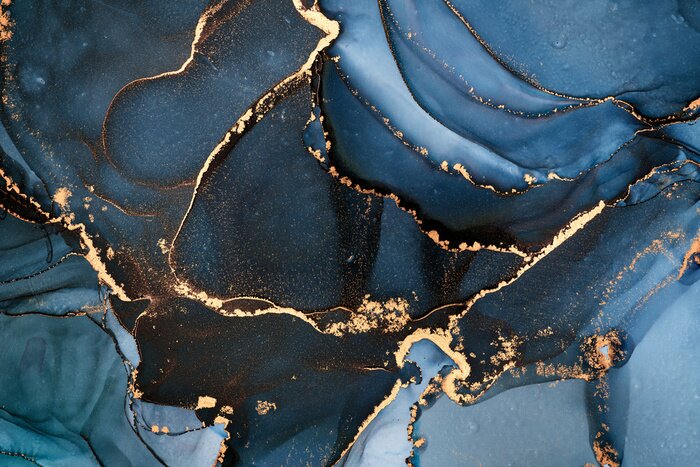 Tableau  Un mélange de nuances de bleu