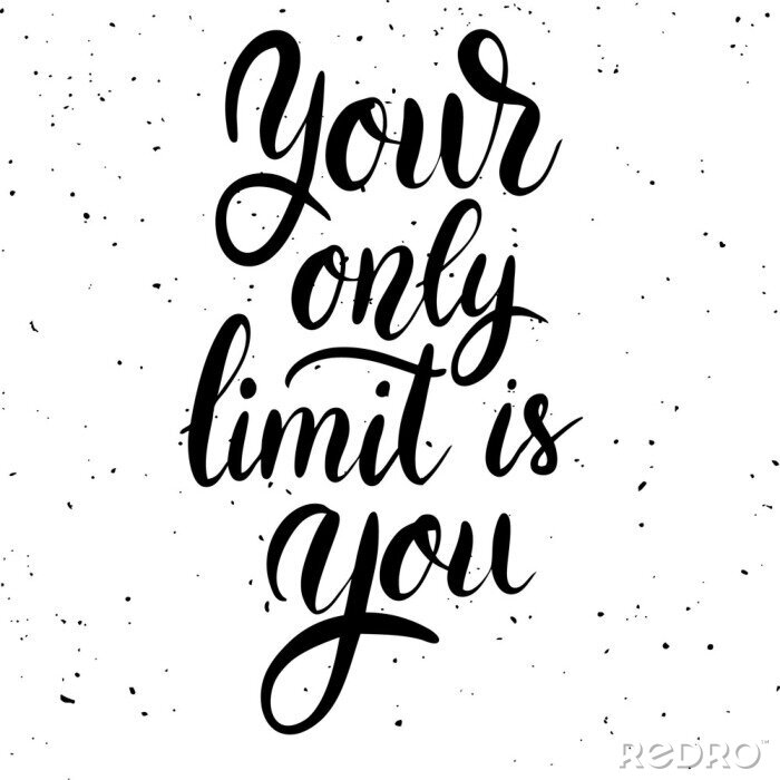 Tableau  Un simple slogan motivant sur fond blanc