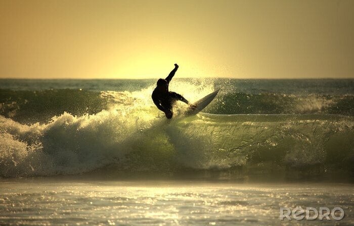 Tableau  Un surfeur sur les vagues douces