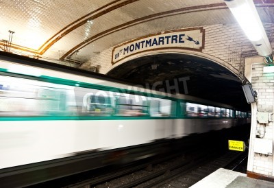 Tableau  Une des plus anciennes station de métro en Europe - métro parisien