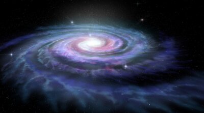 Tableau  Une galaxie spirale dans la Voie Lactée