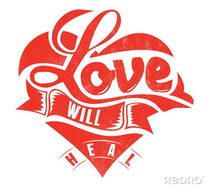 Tableau  Une inscription touchante avec un graphique en forme de cœur