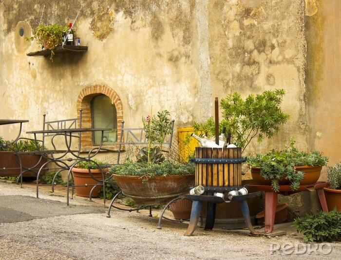 Tableau  Une rue italienne idyllique