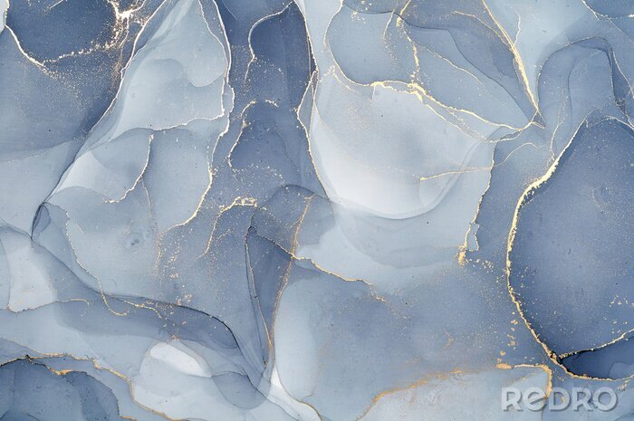 Tableau  Une surface abstraite gris-bleu avec des veines claires