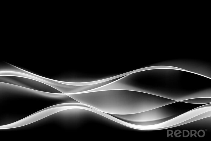 Tableau  Vague blanche sur fond noir