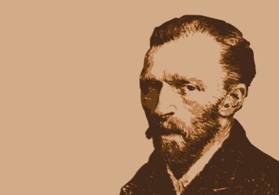 Tableau  Van Gogh - peintre - portrait - personnage célèbre - Vincent Van Gogh - artiste peintre - 