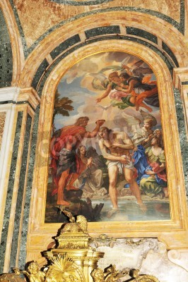 Tableau  Vatican - le 28 Mars, 2012: Renaissance mosaïque représentant la scène biblique du Christ