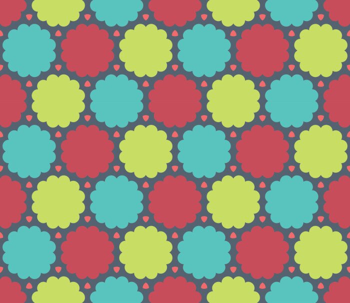 Tableau  Vecteur moderne, seamless, coloré, géométrie, nuage, modèle, couleur, résumé, géométrique, fond, trendy, multicolore,