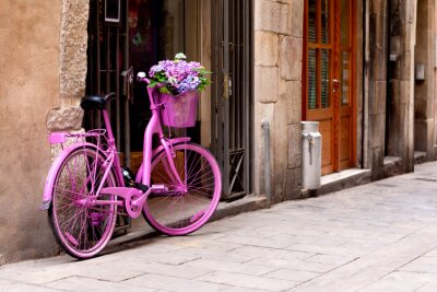 Vélo féminin rose
