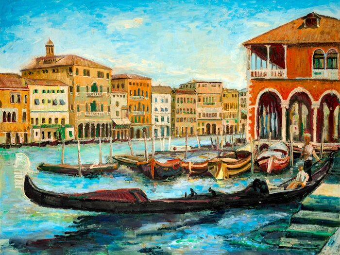 Tableau  Venise peinte avec des peintures à l'huile
