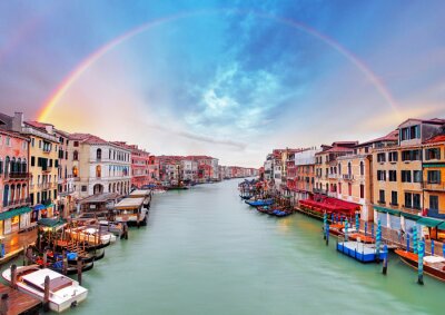 Venise Ponte di Rialto et arc-en-ciel