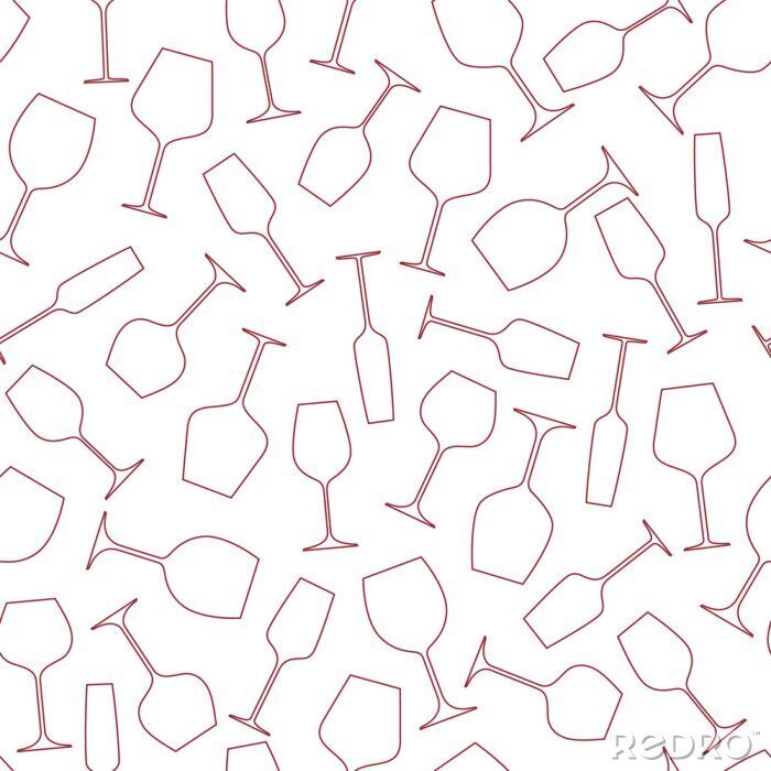 Tableau  Verres à vin. Arrière-plan vectorielle continue.