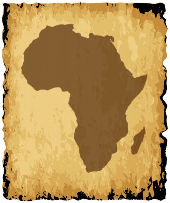 Tableau  Vieille carte africaine