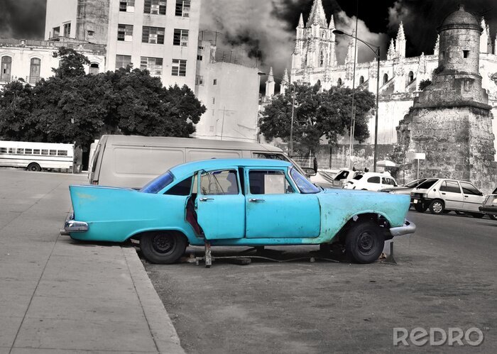 Tableau  Vieille Havane voiture