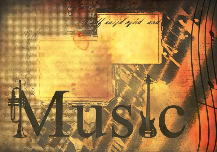 Tableau  Vieille inscription avec musique