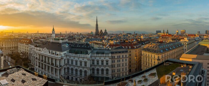 Tableau  Vienne, Horizon, panorama, Coucher soleil