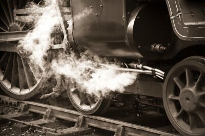 Tableau  Vieux train à vapeur