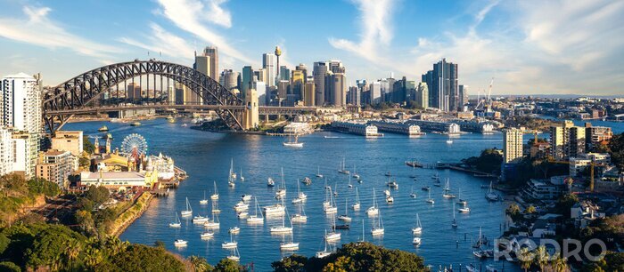 Tableau  View point of Sydney harbour with city and bridge in day time