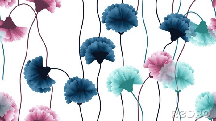 Tableau  Vignes de fleurs