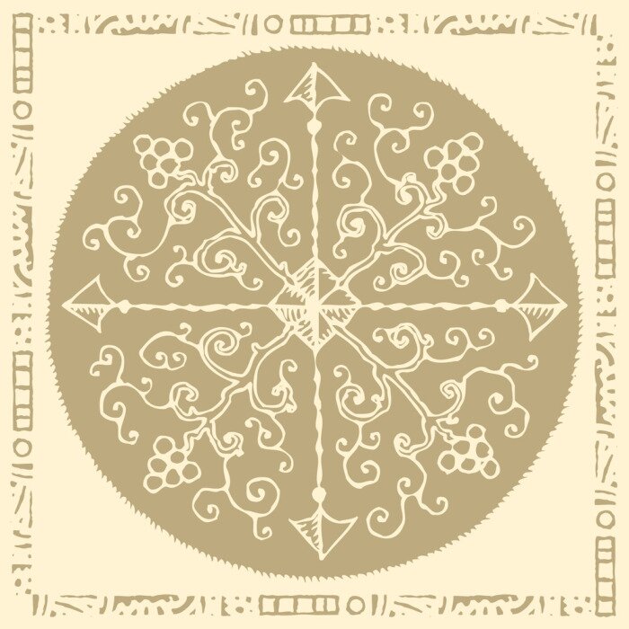 Tableau  vin boussole rose des vents lumière sépia