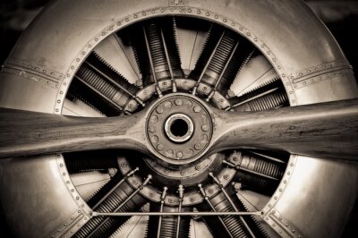 Vintage hélice gros moteur d'avion